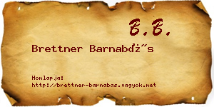 Brettner Barnabás névjegykártya