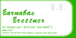 barnabas brettner business card